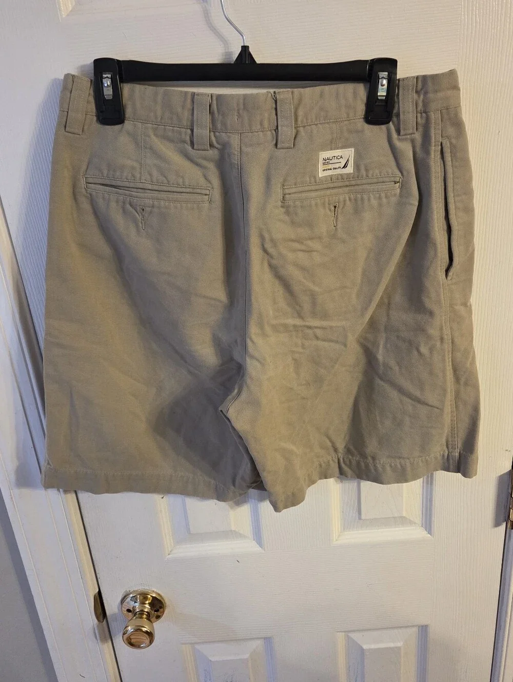 Nautica Rigger Men's Classic Fit Khaki Shorts | 100% Cotton | Size 31W